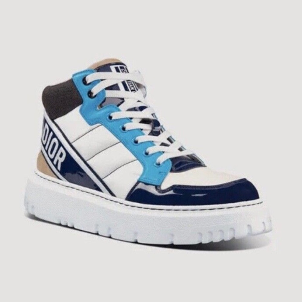 Dior D-Player White Blue Multi-color Lightweight Sneakers